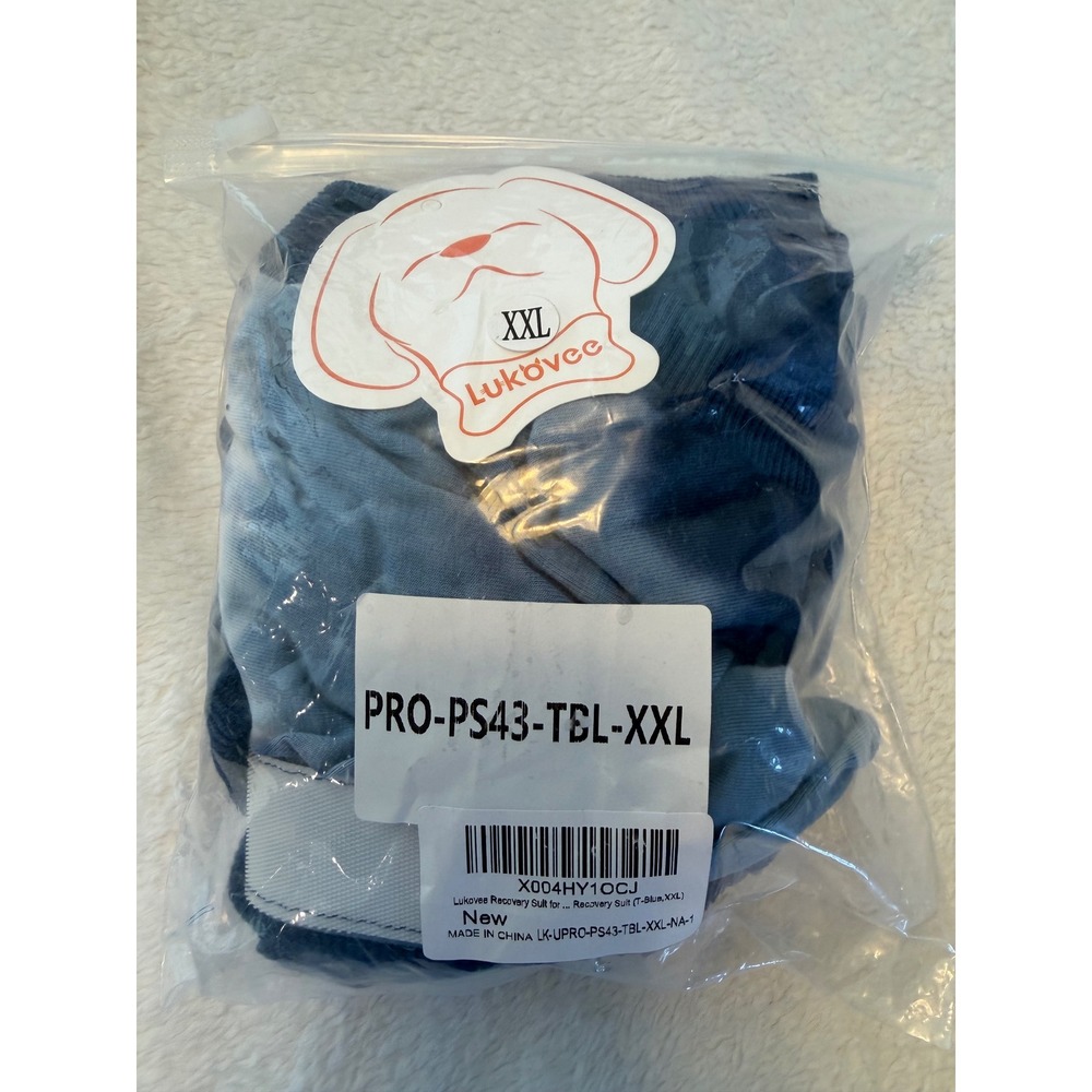 Lukovee Dog Recovery Suit Blue Tie Dye XXL Surgery Vest PRO-PS43-TBL-XXL